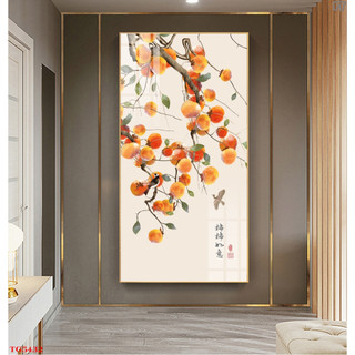 Tranh Tráng Gương Hoa Mai Tết Đào Hồng Treo Phòng Khách/ Phòng Ngủ/ làm Quà Tặng Ông Bà Năm Mới Decor Nhà Cửa