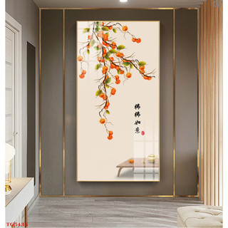 Tranh Tráng Gương Hoa Mai Tết Đào Hồng Treo Phòng Khách/ Phòng Ngủ/ làm Quà Tặng Ông Bà Năm Mới Decor Nhà Cửa