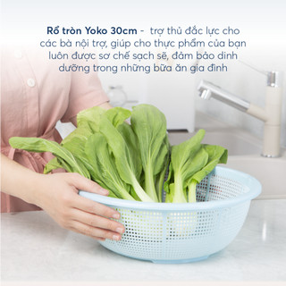 Rổ nhựa, rổ đựng trái cây, rổ nhựa tròn INOCHI Yoko 30cm tiêu chuẩn Nhật Bản - Happy Life 4U