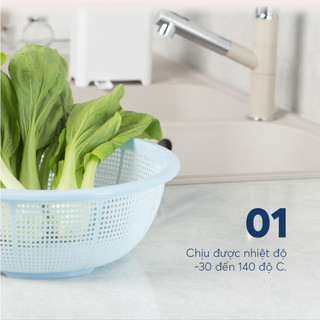 Rổ nhựa, rổ đựng trái cây, rổ nhựa tròn INOCHI Yoko 30cm tiêu chuẩn Nhật Bản - Happy Life 4U