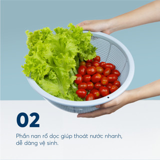Rổ nhựa, rổ đựng trái cây, rổ nhựa tròn INOCHI Yoko 30cm tiêu chuẩn Nhật Bản - Happy Life 4U