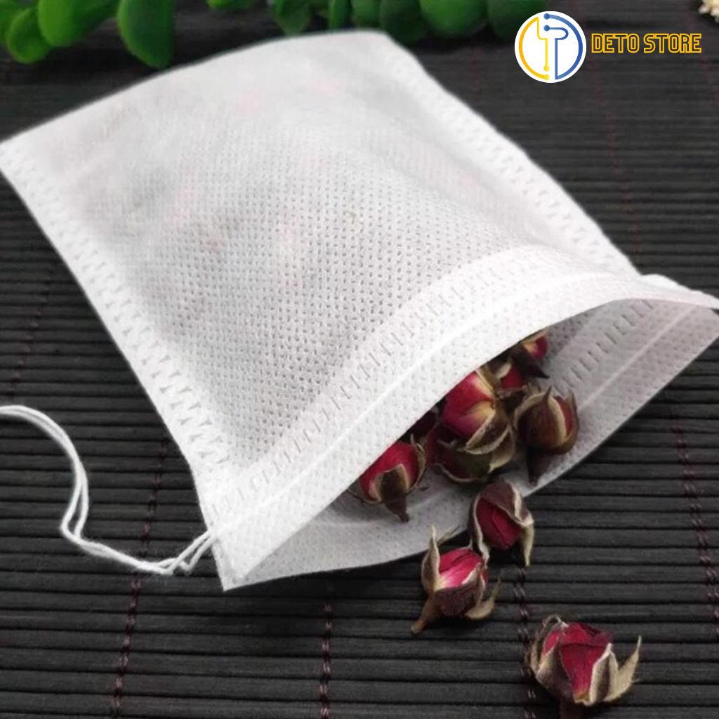 Túi Lọc Trà Chất Liệu Vải Không Dệt Chuẩn Thực Phẩm, Kèm Dây Rút Nhiều Kích Thước