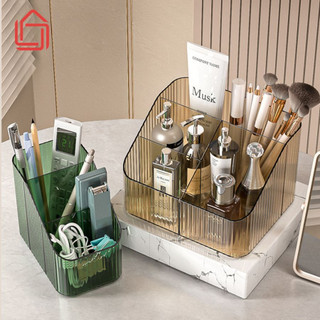 HỘP ĐỰNG MỸ PHẨM ĐỂ BÀN ĐA NĂNG - Hộp Để Đồ Đa Năng Trong Suốt Chất Liệu Nhựa Acrylic - KT 9X15X12CM