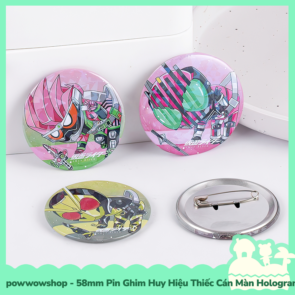 [Sẵn VN - Hỏa Tốc] Huy Hiệu Pin Ghim Dạng Tròn 58mm Cài Áo / Túi / Balo ...