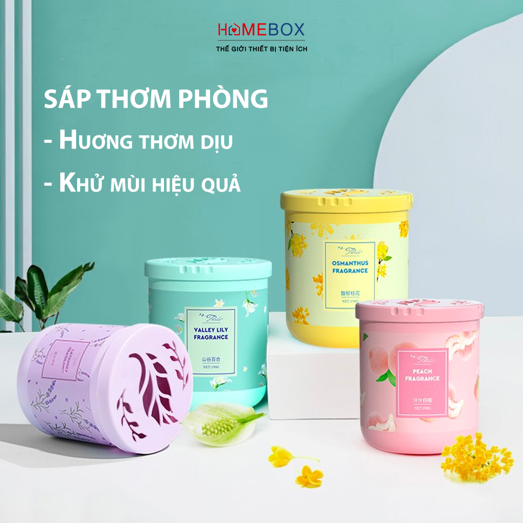 Sáp Thơm Phòng Khử Mùi 190G 6 Mùi Thơm Dịu Nhẹ Cho Phòng Ngủ Tủ Quần Áo, Sáp Thơm Tủ Đồ Nhà Vệ Sinh