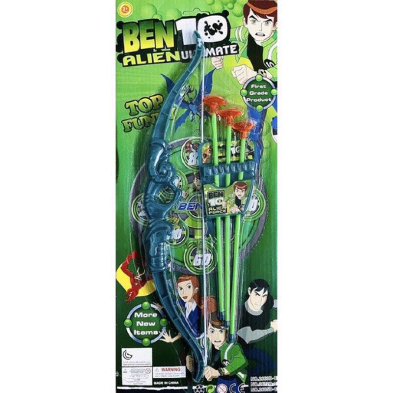 Đồ chơi cung tên bắn mũi tên nhựa hít tường ben 10