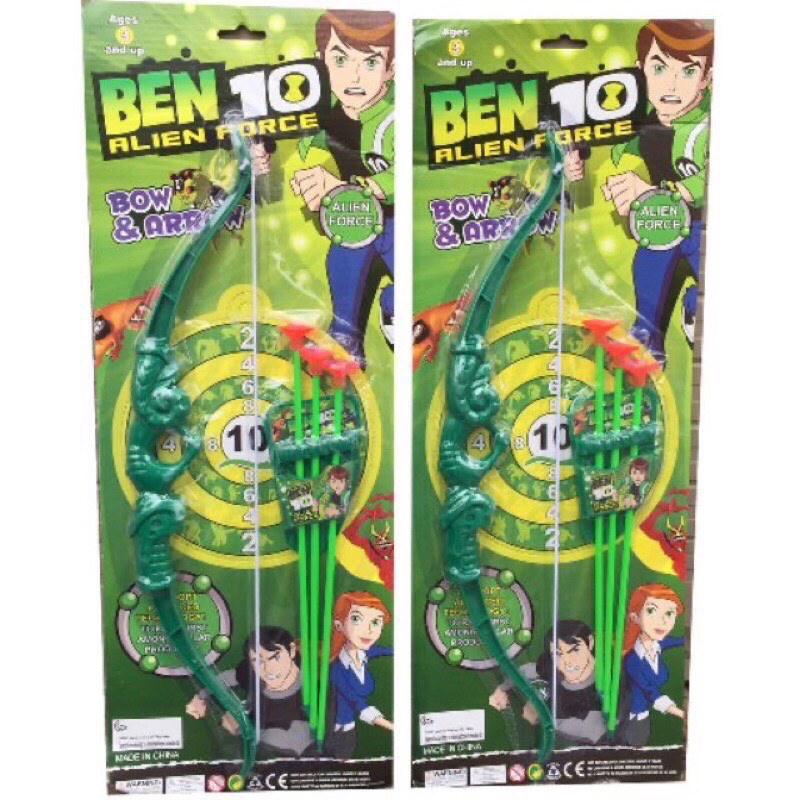 Đồ chơi cung tên bắn mũi tên nhựa hít tường ben 10
