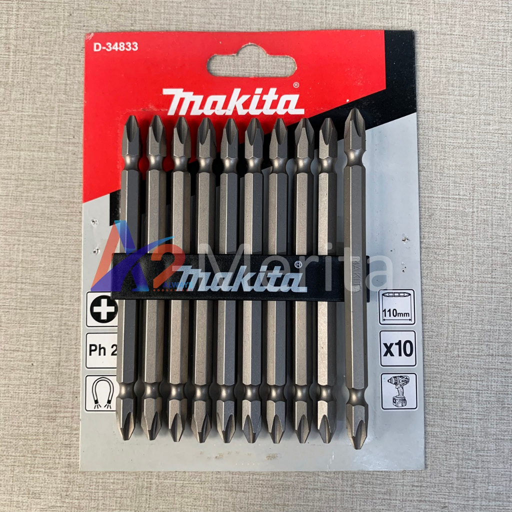 Bộ 10 mũi vít 2 đầu PH2x110mm Makita D-34833 | Shopee Việt Nam