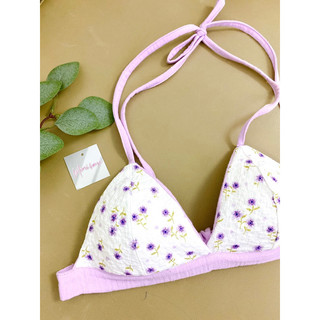 Áo bra  phối màu buộc dây cổ  - Hàng handmade - Mimi house
