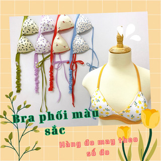 Áo bra  phối màu buộc dây cổ  - Hàng handmade - Mimi house