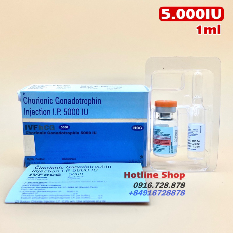 HCG Neova 5000IU Human Chorionic Gonadotropin Hộp 1 Ống Shopee Việt Nam