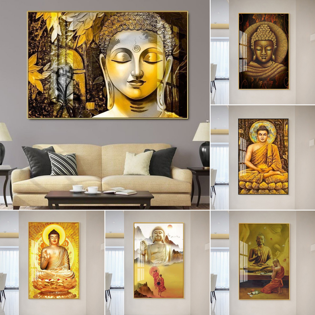 15 Mẫu Tranh treo tường Phật Giáo chất liệu tráng gương cao cấp trang trí phòng khách, phòng thờ, phòng làm việc