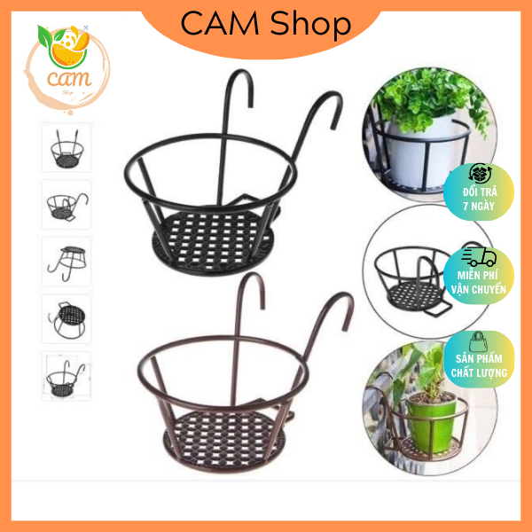 Giỏ treo giá treo ban công, giỏ sắt treo hoa cây cảnh sơn tĩnh điện ...