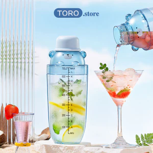 Bình lắc pha chế shaker TORO có vạch chia ml dễ dàng định lượng