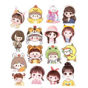 Sticker Dán Hình Cô Bé Dễ Thương