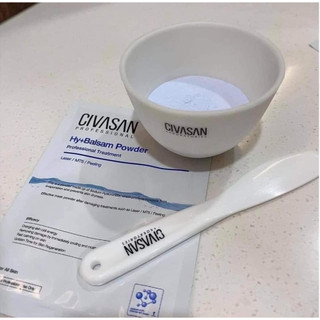 Mặt nạ CIVASAN Balsam Powder căng bóng nâng tone dưỡng da phục hồi sau peel phi kim laser (60g x 1 gói)