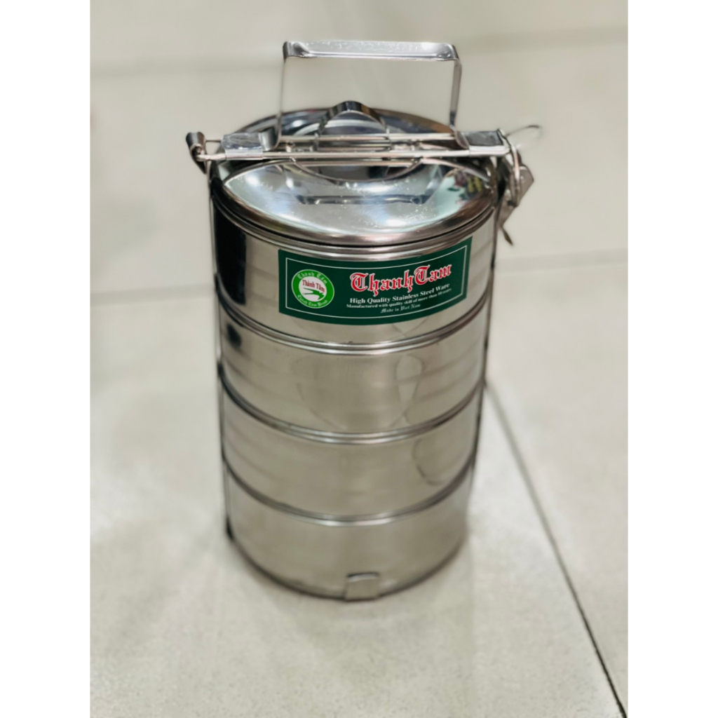 Cà Mên Đựng Cơm Inox Đường kính 12cm Thanh Tâm 3 Ngăn 4 Ngăn | Shopee ...