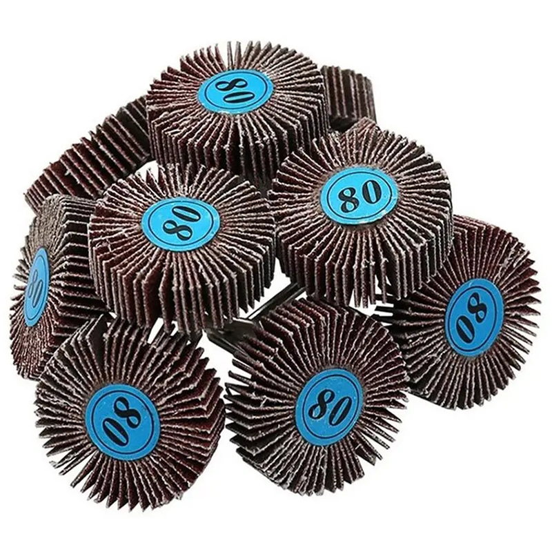 Bộ 10 đầu mài chà nhám đánh bóng bằng giấy nhám xếp trục 3mm