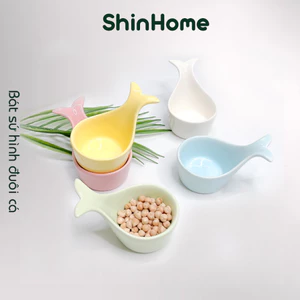 Bát sứ ăn dặm hình đuôi cá nhỏ cho bé - 50ml