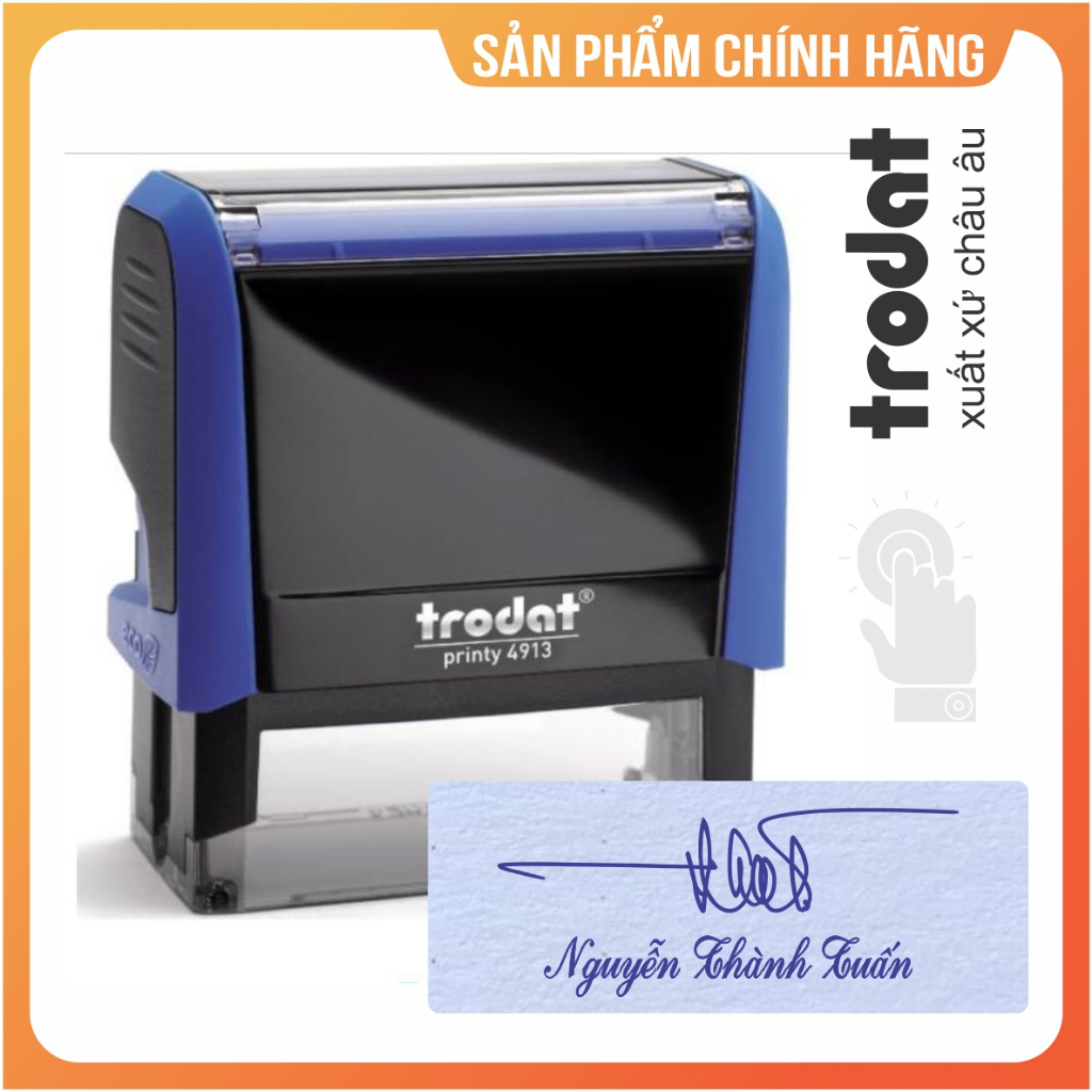 Khắc dấu chữ ký kèm tên hiệu Trodat Printy 4913