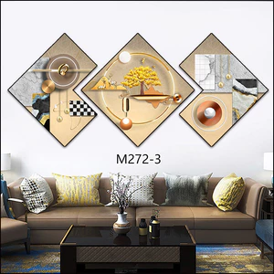Bộ 3 Tranh Chéo Khuyết Tráng Gương Cao Cấp Đa Dạng Mẫu Mã Đẹp Trang Trí Nhà Cửa OHA Decor