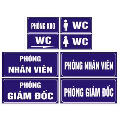 Biển WC nam nữ mica BEDO - Bảng chỉ dẫn nhà vệ sinh, biển toilet dán tường cho văn phòng, cửa hàng