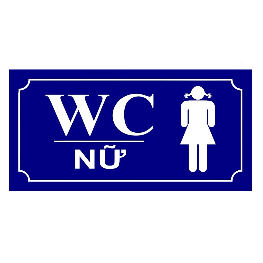 Biển WC nam nữ mica BEDO - Bảng chỉ dẫn nhà vệ sinh, biển toilet dán tường cho văn phòng, cửa hàng