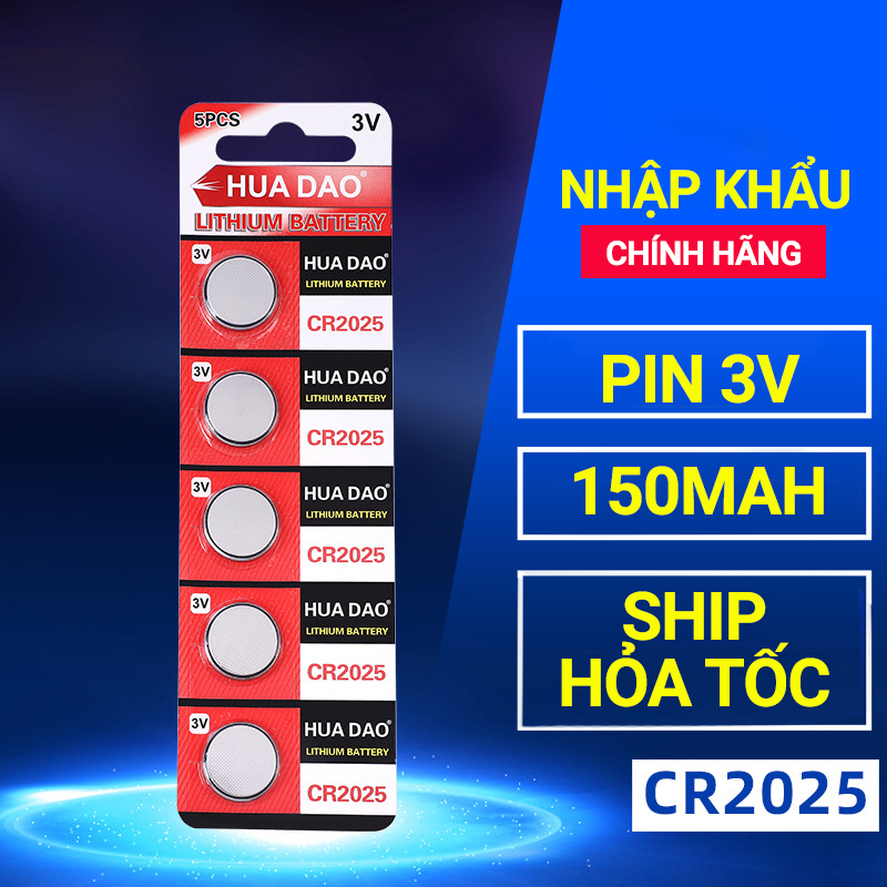 Pin cúc áo CR2025 HUADAO Lithium 3V dung lượng cao 2025 Shopee Việt Nam