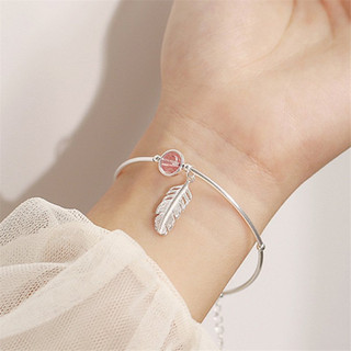 [Free Ship]Lắc Tay Bạc Ý 925 Lông Vũ