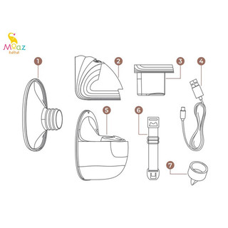 Phụ kiện thay thế máy hút sữa Moaz Bé Bé MB052