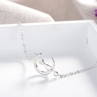 Lắc Tay Bạc 925 Hình CAT MOON Cực xinh Gía Rẻ