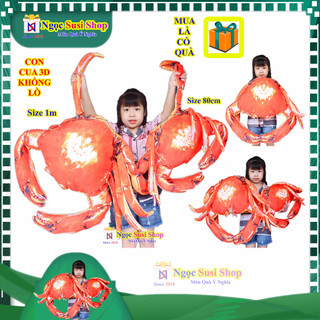 [MUA SẼ CÓ QUÀ] GẤU BÔNG CON CUA ĐỎ KHỔNG LỒ LÔNG NHUNG MỊN RẤT ĐẸP NHƯ THẬT [ NHƯ ẢNH]