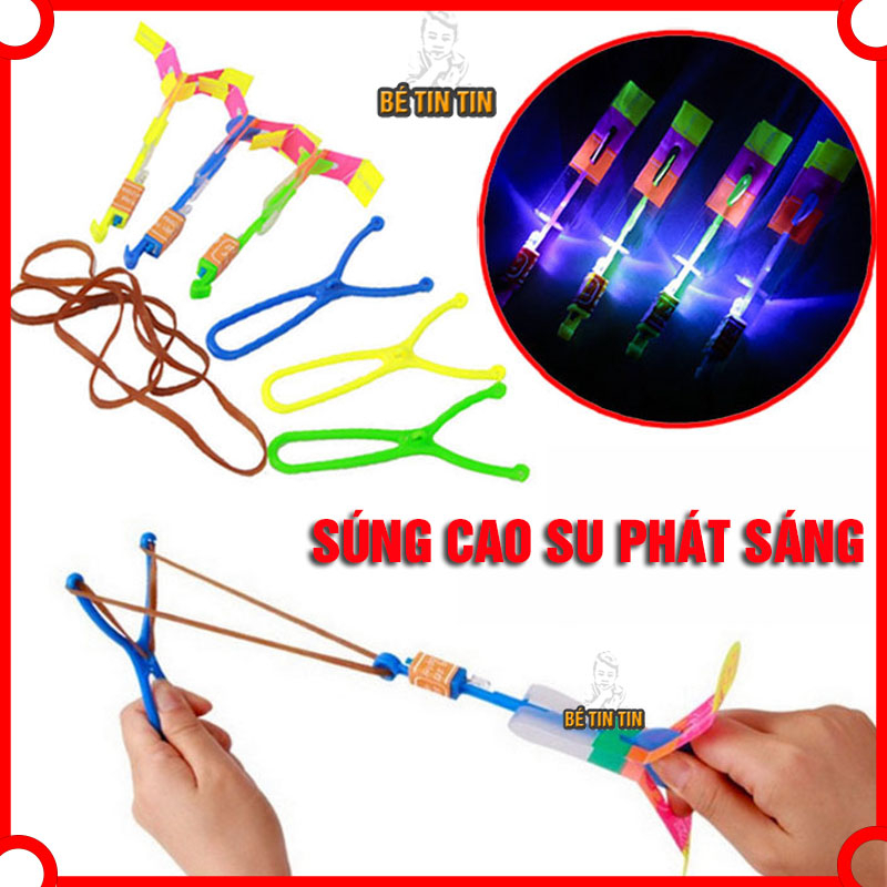 Sét Đồ Chơi Ná Bắn Chong Chóng, Mũi Tên Bay Phát Sáng Có Đèn Led [Đồ Chơi Trẻ Em]
