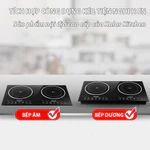 (Bản Tiếng Việt) Bếp từ đôi, bếp điện từ hồng ngoại đôi 2200W Cao Cấp, Chip IGBT Đức Tiết Kiệm Điện, BẾP HỒNG NGOẠI ĐÔI — ảnh 8