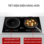 (Bản Tiếng Việt) Bếp từ đôi, bếp điện từ hồng ngoại đôi 2200W Cao Cấp, Chip IGBT Đức Tiết Kiệm Điện, BẾP HỒNG NGOẠI ĐÔI — ảnh 2