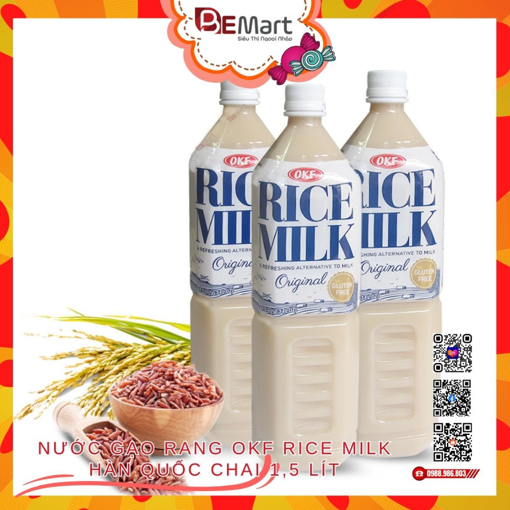 Nước Gạo Rang OKF Rice Milk Hàn Quốc Chai 1,5 Lít Shopee Việt Nam
