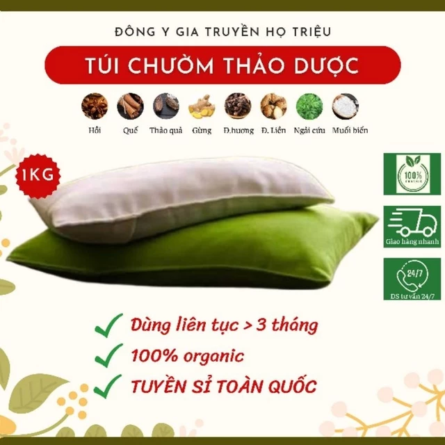 TÚI CHƯỜM THẢO DƯỢC - Muối thảo dược chườm bụng sau sinh, nhức mỏi xương khớp