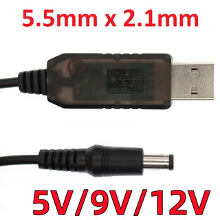 Cáp USB sạc DC 5.5mm x 2.1mm thông số 5V / 9V / 12V