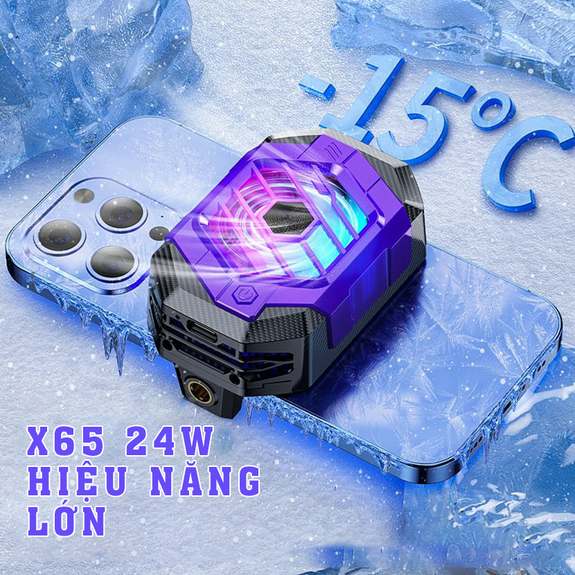 Sò Lạnh X65 Quạt Tản Nhiệt Điện Thoại Chơi Game 24W 3 Chế Độ Làm Mát