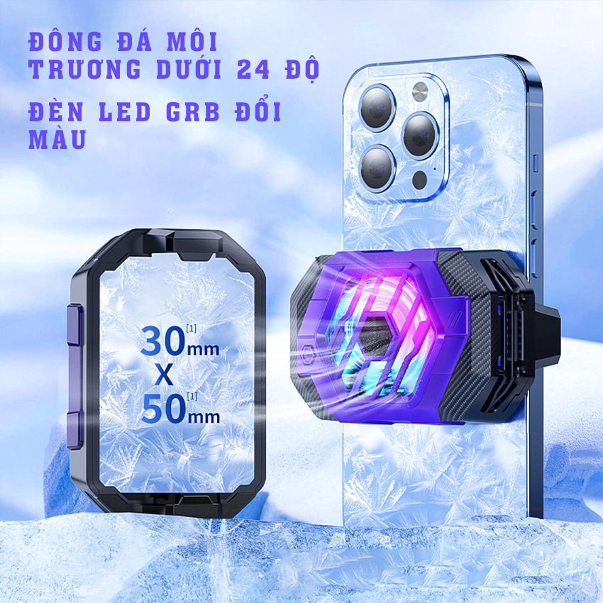 Sò Lạnh X65 Quạt Tản Nhiệt Điện Thoại Chơi Game 24W 3 Chế Độ Làm Mát