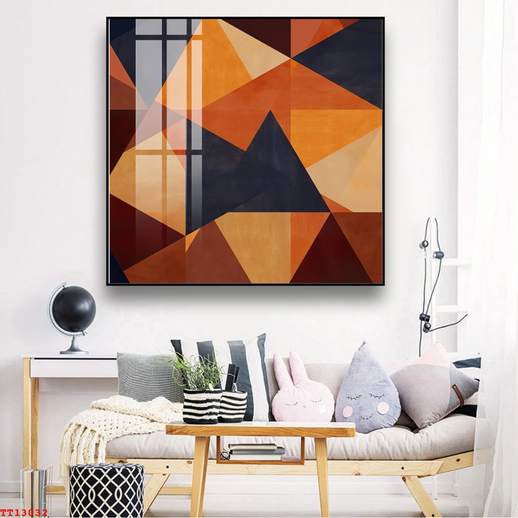 Tranh Treo Tường Tráng Gương Cao Cấp Trừu Tượng Màu Sắc Trang Trí Nhà, Quán Cà Phê Hiện Đại OHA Decor
