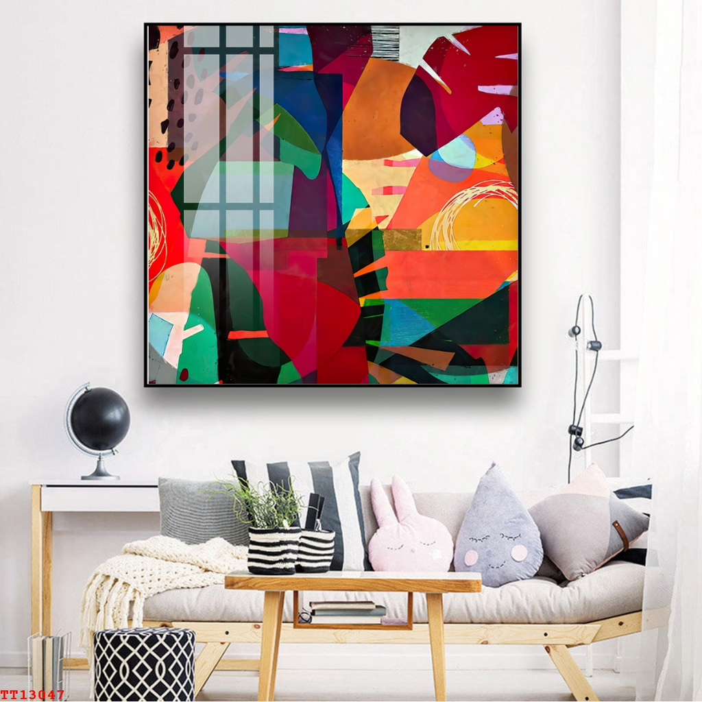 Tranh Treo Tường Tráng Gương Cao Cấp Trừu Tượng Màu Sắc 