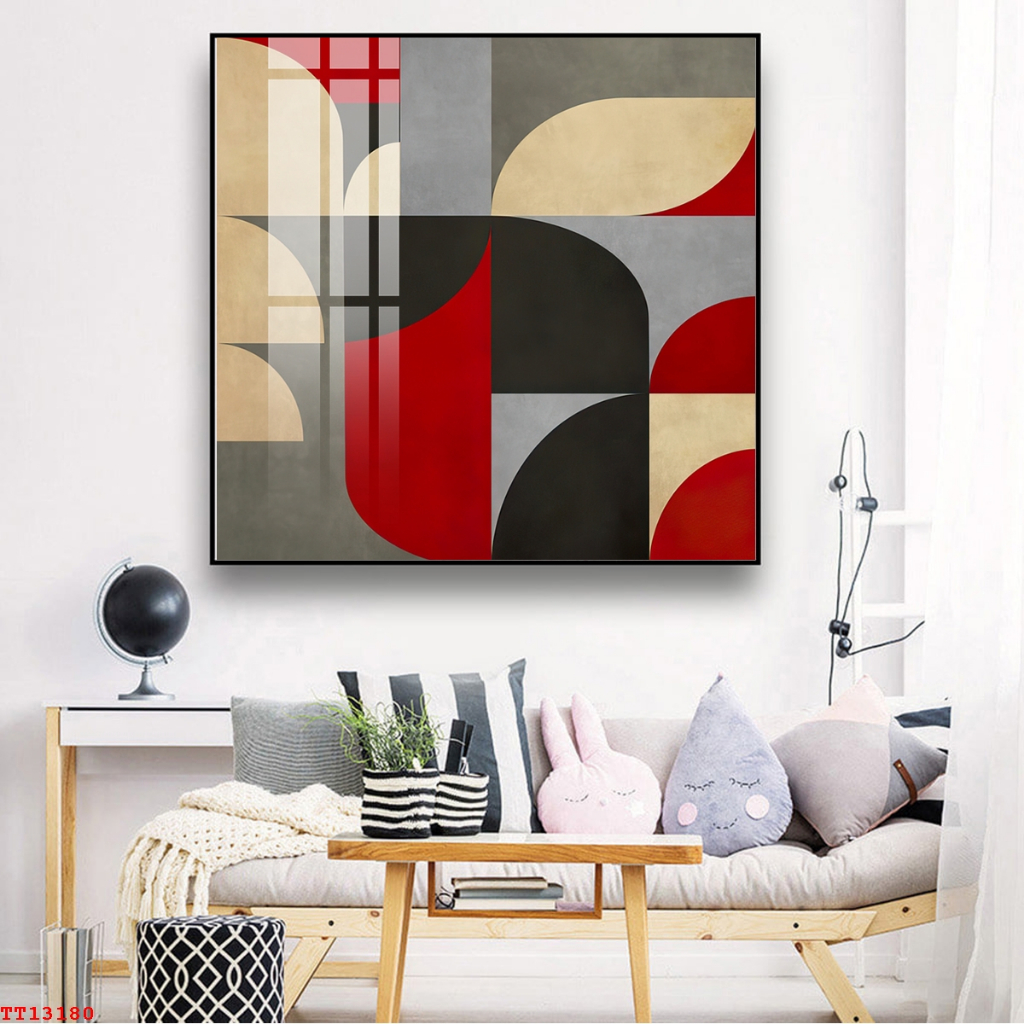 Tranh Treo Tường Tráng Gương Cao Cấp Trừu Tượng Màu Sắc Trang Trí Nhà, Quán Cà Phê Hiện Đại OHA Decor