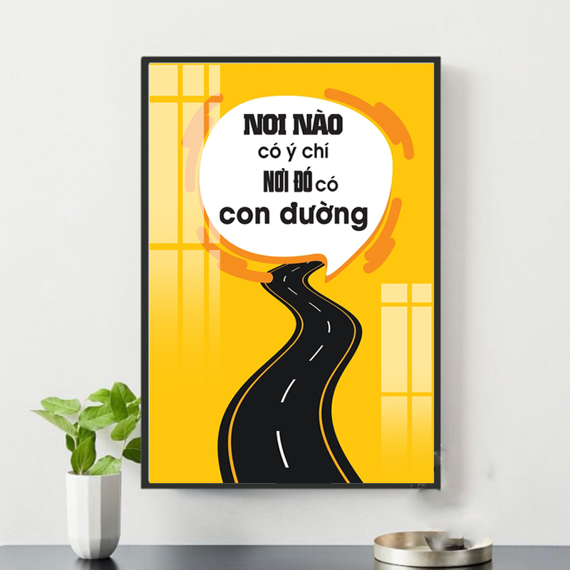Tranh Động Lực Tráng Gương Cao Cấp Tại Quyết Tâm Làm Việc Cho Nhân Viên OHA Decor