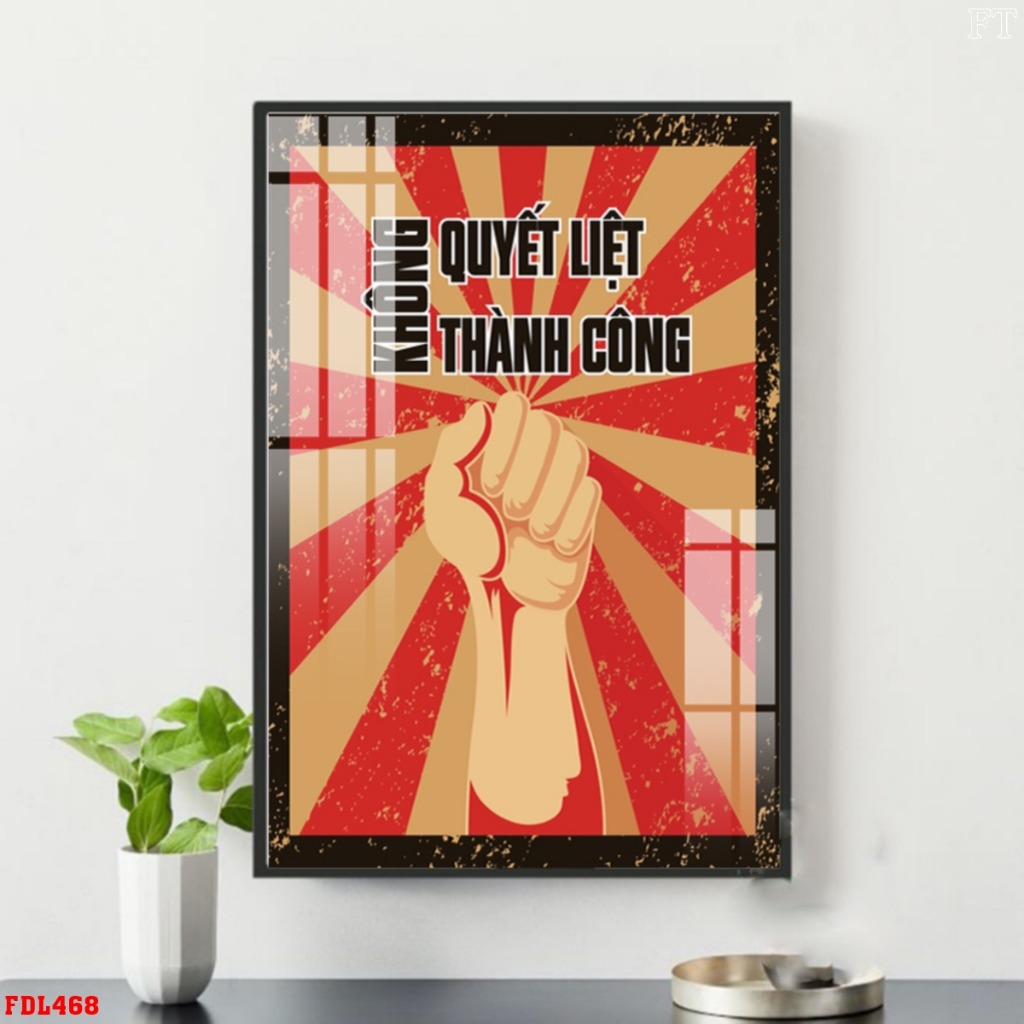 Tranh Động Lực Tráng Gương Cao Cấp Tại Quyết Tâm Làm Việc Cho Nhân Viên OHA Decor