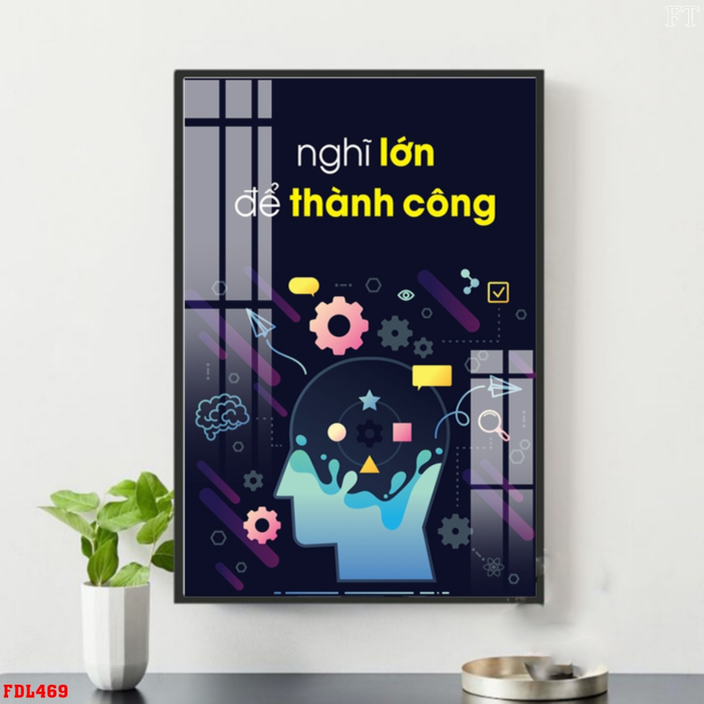 Tranh Động Lực Tráng Gương Cao Cấp Tại Quyết Tâm Làm Việc Cho Nhân Viên OHA Decor