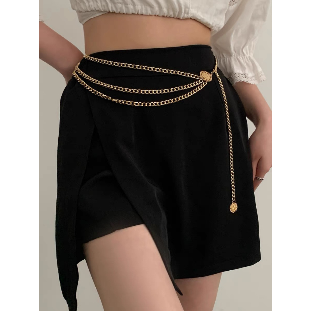 Đai váy Thắt lưng belt xích phối đầm dạng móc DV20  Đai thắt váy áo belt chain xích sang chảnh phối vest dây nịt
