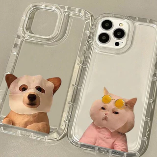 Ốp Điện Thoại TPU trong gân in hình cặp đôi mèo beautiful Mềm Trong Suốt Chống Sốc Cho IPhone 1411 12 PrXS 7 8 Plus Nine