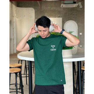Áo Phông Hè Xanh KEEP IT Phong Cách BASIC Lịch Sự, Áo Thun Tay Lỡ Chất Liệu Cotton Khô Mềm Mịn Thấm Hút Mồ Hôi Tốt