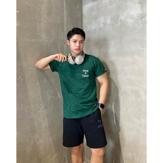 Áo Phông Hè Xanh KEEP IT Phong Cách BASIC Lịch Sự, Áo Thun Tay Lỡ Chất Liệu Cotton Khô Mềm Mịn Thấm Hút Mồ Hôi Tốt